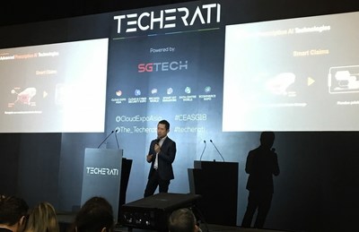 Ping An Technology CEO Ericson Chan delivering a speech at Cloud Expo Asia