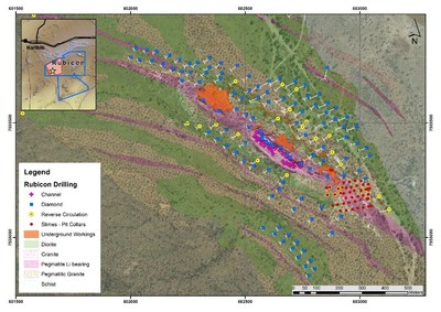 Figure 1. Rubicon MRE Drilling, Channel Sampling and Pitting (CNW Group/Desert Lion Energy)
