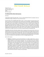 DGC 18 10 09 Letter to Paulson & Co (CNW Group/Detour Gold)