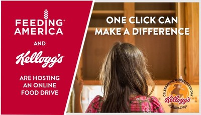 In honor of World Food Day, Kellogg is launching its first digital food drive on Amazon.com in partnership with Feeding America. Now, on www.Kelloggs.com/FightingHunger, it's easier than ever to help feed people in need in the U.S.