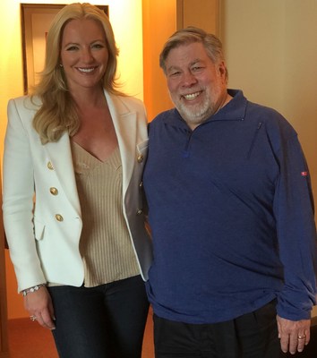 Lady Michelle Mone with Steve Wozniak in Silicon Valley (PRNewsfoto/EQUI Global)