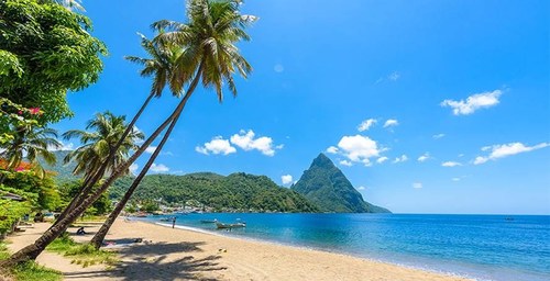 The beaches, rainforest, luxury resorts, cuisine, history, lush landscape and majestic Pitons on St. Lucia’s west coast make this island in the Eastern Caribbean perfect for romance.