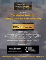 Now there are two: Journalists to compete separately for English and French awards for excellence in covering workplace mental health