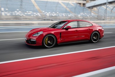 Porsche has added two extra sporty models to its Panamera range: the Panamera GTS and Panamera GTS Sport Turismo. At the heart of both of the new Panamera GTS models is a four-litre V8 engine with 453 hp of output and maximum torque of 457 lb.-ft., cultivating an emotional sound and driving experience with the standard sports exhaust system. The bi-turbo engine outperforms its predecessor by 13 hp and 73 lb.-ft., accelerating these models from 0 to 100 km/h in 4.1 seconds. (CNW Group/Porsche Cars Canada)