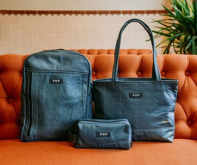 People for Urban Progress (PUP) and Amtrak announce a limited-edition line of luxury bags using upcycled Amtrak leather seats. Approximately 2,500 slate blue luxury leather bags are expected to roll out in small-batch releases during the next 10 to 12 months as the seat coverings are repurposed. Products in the Amtrak Collection retail from $75 to $750 dollars. To shop the collection now, visit peopleup.org/collections/amtrak.
