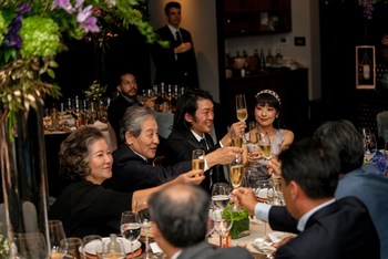 Left to right: Princess Kyung-soo Lee, Crown Prince Yi Seok, Crown Prince Andrew Lee, Princess Nana Lee. Yi Seok named Andrew Lee the new crown prince of Korea during a Passing of the Sword ceremony on Oct. 6, 2018.