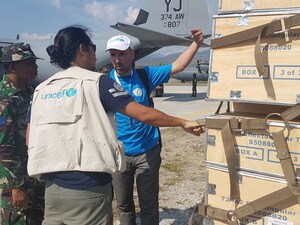 UNICEF announces arrival of education material for Sulawesi earthquake and tsunami affected communities