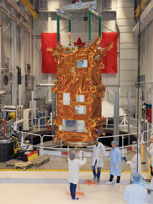 MDA-built spacecraft for CSA's RADARSAT Constellation Mission. © Canadian Space Agency, 2017/ © Agence spatiale canadienne, 2018 (CNW Group/Maxar Technologies Ltd.)