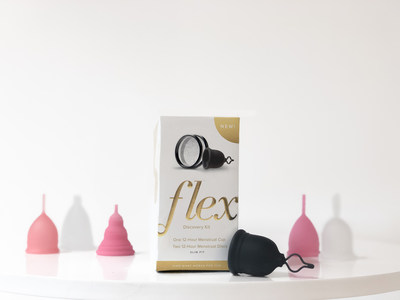 The Flex Company is known for their namesake product the FLEXtm menstrual disc. The FLEX Cuptm will be sold individually and in the FLEX Discovery Kittm, which includes one cup and two free FLEX menstrual discs. The Discovery Kittm was designed for people who are new to discs and cups, and allows users to try two products for the price of one.