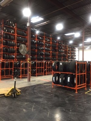 A look at the inside, which can store twice as much tires. (CNW Group/Groupe Touchette inc.)