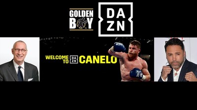 Canelo Alvarez and Golden Boy Promotions Sign Historic Five-Year Partnership With Global Sports Streaming Leader DAZN
