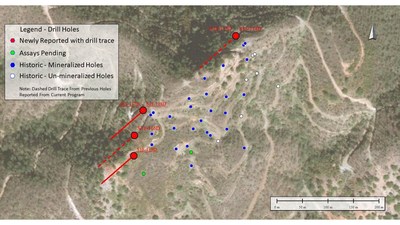 Figure 1 - Drill Location Plan (CNW Group/Minera Alamos Inc.)
