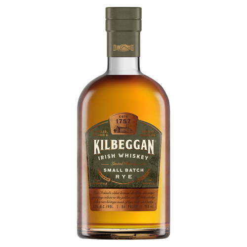 Kilbeggan Distilling Company introduces a new style of Irish Whiskey dating nearly 100 years in Kilbeggan® Small Batch Rye. This limited-edition Irish whiskey will be available in the United States in mid-November 2018 with a suggested retail price of $34.99 (43% ABV, 750ml). Photo credit: Beam Suntory.