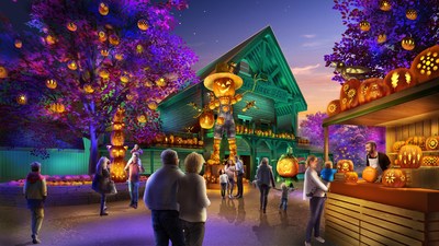 New for Fall 2019, Silver Dollar City presents Pumpkin Nights, an evening lighting event with thousands of pumpkin creations and larger-than-life icons including giant scarecrows, cats, owls and other characters shining in the dark.