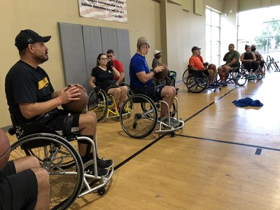 Wounded Warrior Project exposes veterans to adaptive sports to help them gain confidence and knowledge of what's available. Warriors had the opportunity to try soccer, football, softball, and basketball ? all in wheelchairs. Many are encouraged to continue participating in adaptive sports.