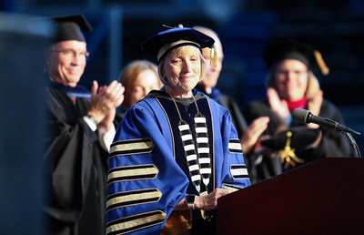 Bentley University celebrated the inauguration of Dr. Alison Davis-Blake as its eighth president in a ceremony attended by students, faculty, staff, alumni and other members of the extended Bentley community. During her inaugural address President Davis-Blake spoke of a transformative and challenging time for higher education. "Today we face watershed moments, both for colleges and universities broadly and in business education. We face challenges regarding cost, access, and inclusion on our campuses, and questions about the value of a college degree at all. The public's confidence and trust in us has eroded. And yet, higher education has never been more important."