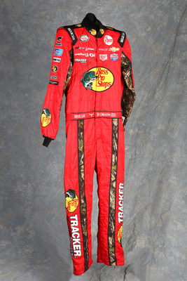 Sparco Bass Pro Shops Race-Used Fire Suit autographed by Monster Energy NASCAR Cup Series Driver Ty Dillon will be sold in the first eBay and NASCAR joint charity sale.