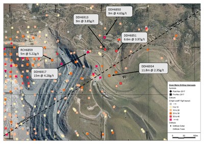 Figure 2 – Plan View of Golden Point Extensional Drilling (CNW Group/OceanaGold Corporation)