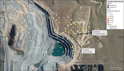 Figure 6 – Plan view of Coronation infill drilling (CNW Group/OceanaGold Corporation)