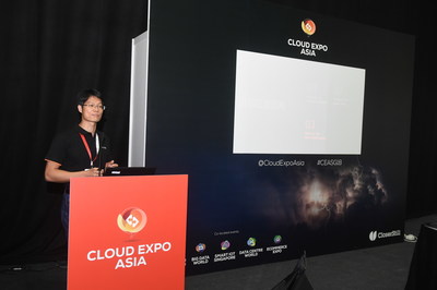 Ping An Technology CTO Guowei Fang delivering a speech at Cloud Expo Asia