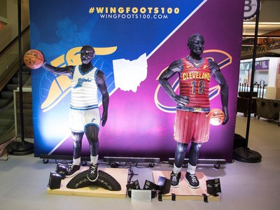 To celebrate the century milestone, Goodyear and the Cavaliers unveiled two life-sized tire sculptures ahead of the team’s home opener on Sunday, Oct. 21. The tire sculptures depict a 1918 Wingfoots player in historic attire next to a 2018 Cavs player, and will be stationed in the concourse at Quicken Loans Arena through the 2018-2019 basketball season.