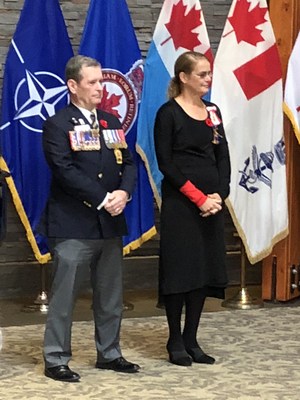 First Poppy Presentation to Governor-General Julie Payette by Legion Dominion President Thomas D. Irvine (CNW Group/The Royal Canadian Legion Dominion Command)