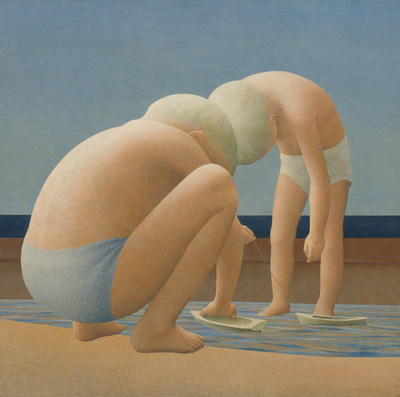 Alex Colville, artiste collectionné à l’international, rayonne dans la vente de Heffel avec Two Boys Playing, un chef-d’œuvre classique des années 1950 (estimation 600 000  $ – 800 000 $) (Groupe CNW/Maison de ventes aux enchères Heffel)