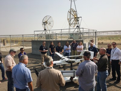 FAA teams examine Insitu’s ScanEagle3 at a Type Certification Board Meeting in Bingen, Washington.