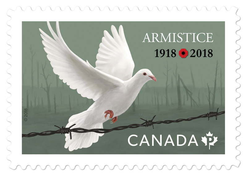 Stamp marks 100th anniversary of Armistice of 1918 (CNW Group/Canada Post)
