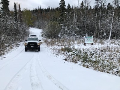 Trenching crew mobilizing to the Georgia Lake lithium project in Ontario, Canada (CNW Group/Rock Tech Lithium Inc.)