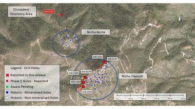 Figure 1 – Drill Hole Location Plan (CNW Group/Minera Alamos Inc.)