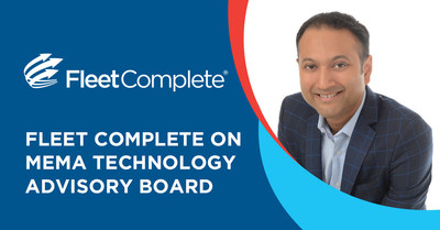 Fleet Complete's Chief Strategy Officer, Sandeep Kar, joins the MEMA advisory board, representing the telematics sector. (CNW Group/Fleet Complete)