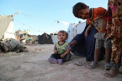 Children in Al-Rukban camp in Syria, Sada Alsham newspaper, JHR (CNW Group/Journalists for Human Rights (JHR))
