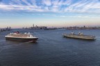 Iconic Vessels Queen Mary 2 and HMS Queen Elizabeth Meet for Royal Reception in New York Harbor