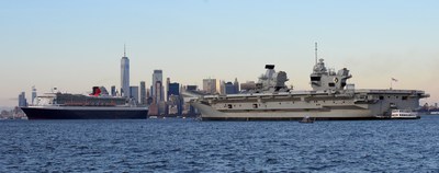 Iconic Vessels Queen Mary 2 And Hms Queen Elizabeth Meet For Royal Reception In New York Harbor