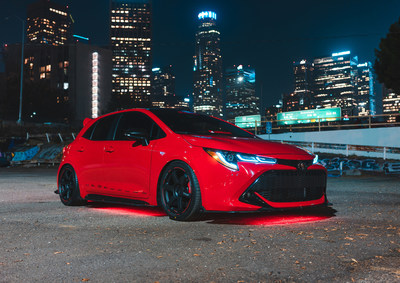Reaching millions of automotive enthusiasts worldwide through its various media platforms, Super Street is a barometer for what’s cool on the automotive scene. This Corolla Hatchback was built with the Tokyo Auto Salon in mind, and it features Japanese-market upgrades that have been adapted to the brand-new 2019 Hatchback model. It is also spec’d for occasional track use featuring subtle customizations focused on retaining the car’s factory comfort, with reclining, heated bucket seats and a full Pioneer audio system.