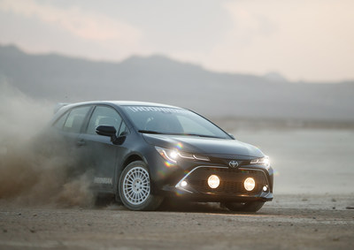 Best known for its “Gymkhana” series of stunt-driving videos featuring rally racer Ken Block, Hoonigan took its 2019 Corolla Hatchback in an unexpected direction. They built their Hatchback into a chase vehicle for high-end video production, then added a rally-racing twist. This car features a camera system incorporating
the latest cutting-edge gear to capture stunning motion video. The system is modular and can be removed and packed into the car itself, which may then be driven from assignment.