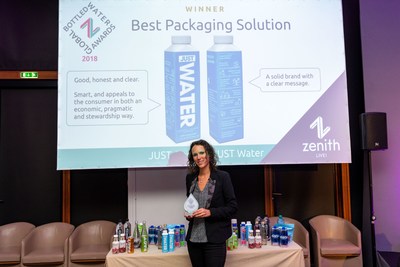JUST Water Wins Global "Best Packaging Solution" Award With Tetra Pak Carton Bottle (PRNewsfoto/Tetra Pak)