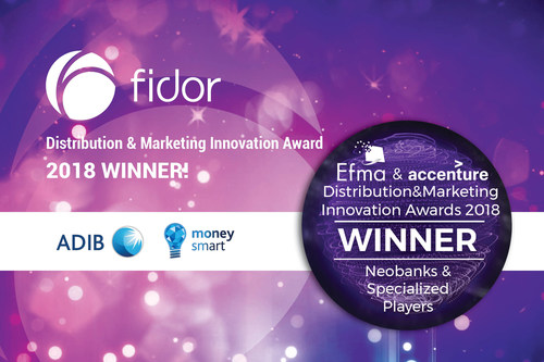 EFMA-Accenture Award to Fidor and ADIB’s moneysmart.ae for best neobank concept (PRNewsfoto/Fidor Solutions)