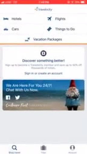 Travelocity launches first augmented reality experience within its mobile app.