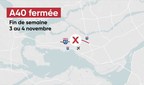 /R E P E A T -- Réseau express métropolitain: Complete closure of a portion of the A40 between the A13 and St-Jean Boulevard on the weekend of November 3 to 4/