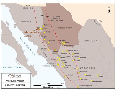 Illustration #1: (Property Location in the Sierra Madre Occidental) (CNW Group/Colibri Resource Corporation)