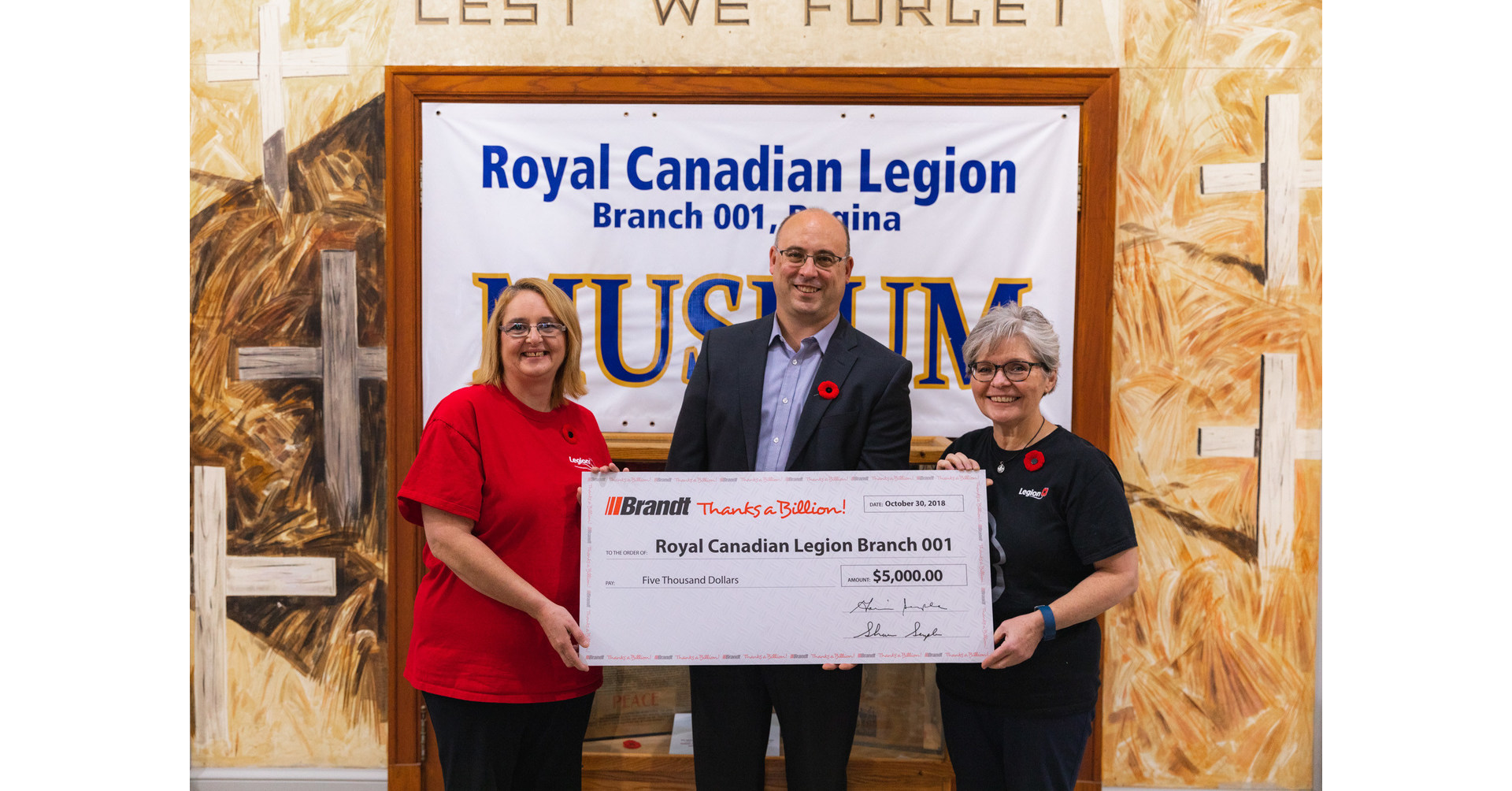 Brandt Proudly Supports the Royal Canadian Legion, Regina Branch 001.
