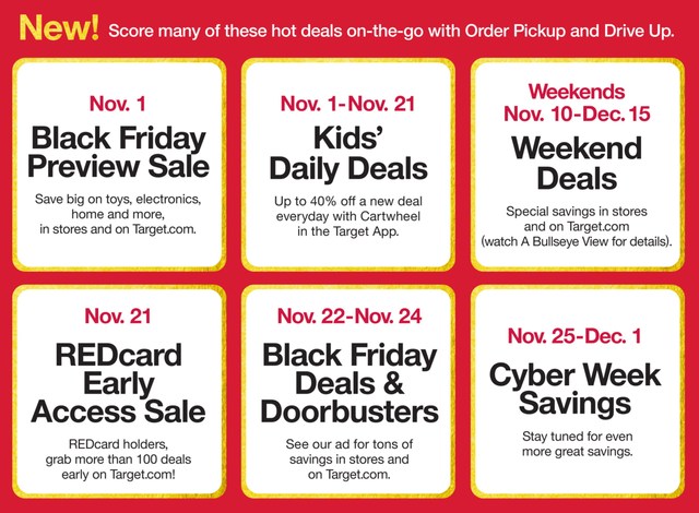 Black Friday savings at Target start today, with additional ways to save all season long.