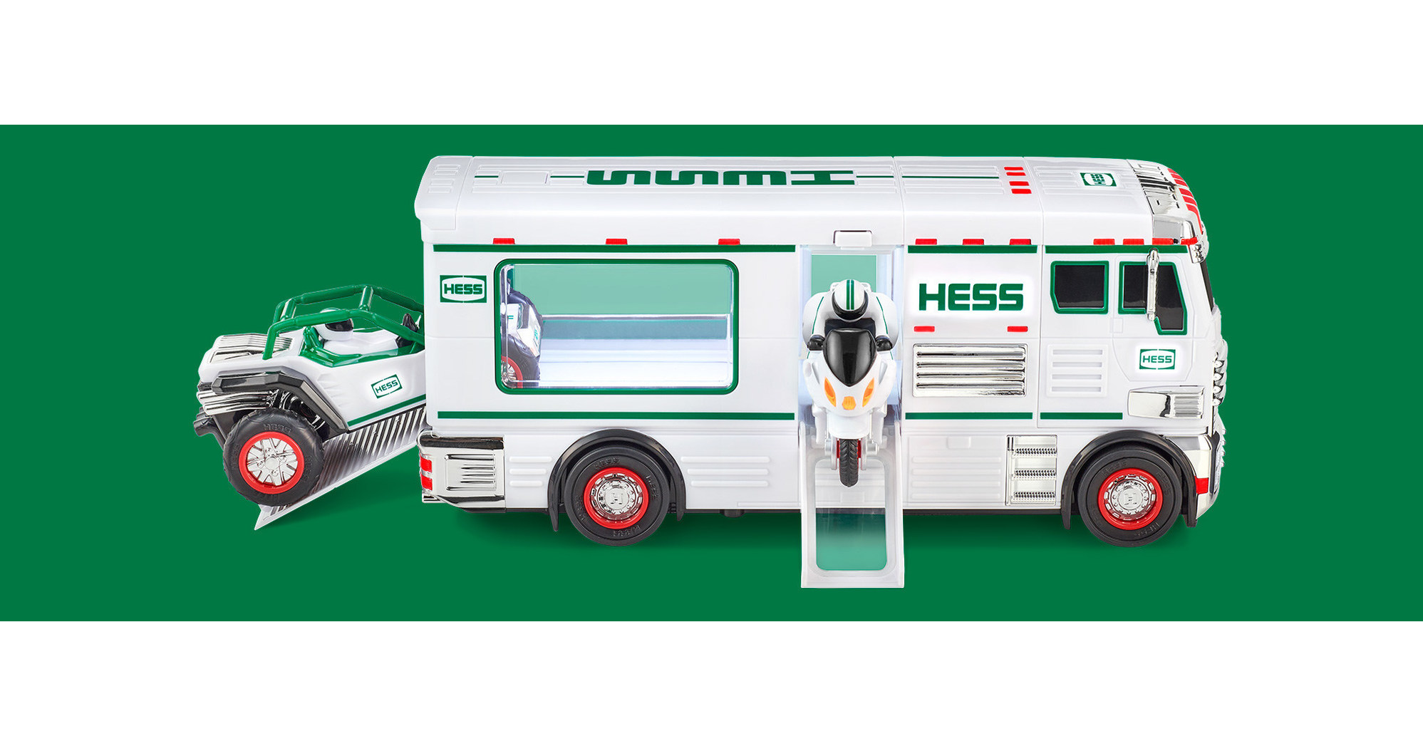 hess rv with atv and motorbike