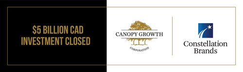 Constellation Brands' $5 Billion CAD ($4 Billion USD) Investment in Canopy Growth Closes Following Shareholder and Canadian Government Approval (CNW Group/Canopy Growth Corporation)