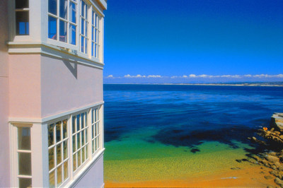 Spindrift Inn view located on McAbee Beach on Cannery Row in Monterey, California