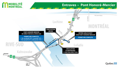 Entraves - Pont Honor-Mercier (Groupe CNW/Ministre des Transports)