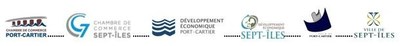 Logos : Chambre de commerce de Port Cartier - Chambre de commerce de Sept-les - Dveloppement conomique Port-Cartier- Dveloppement conomique  Sept-les - Ville de Port-Cartier - Ville de Sept-les (Groupe CNW/ArcelorMittal)