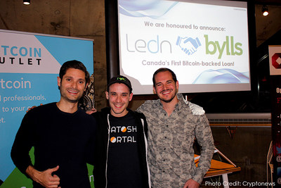 Founders of Ledn & Satoshi Portal at the announcement event.  Photo Credit: Cryptonews (CNW Group/Ledn Inc.)